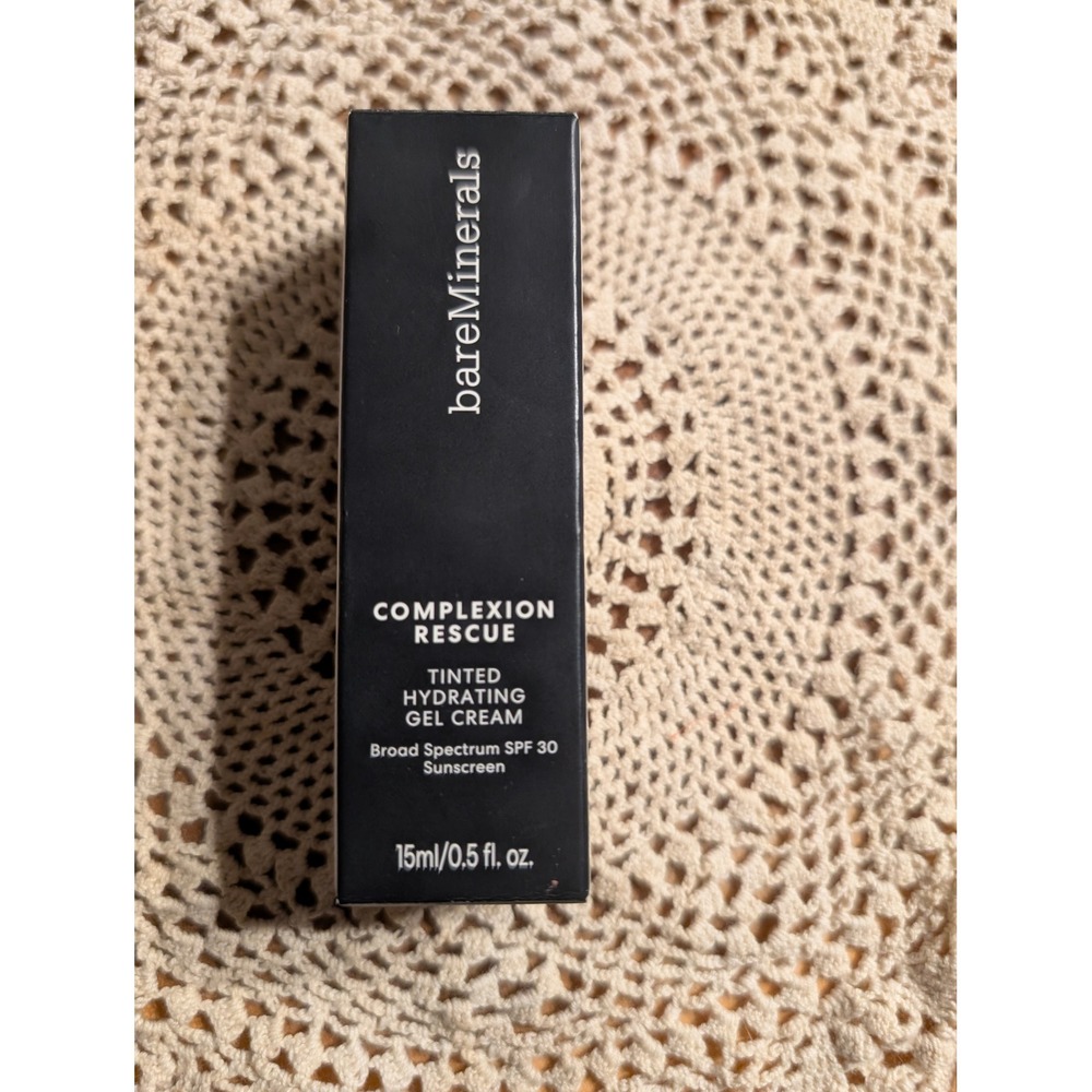 NIB bareMinerals Complexion Rescue Tinted Hydrating Gel Cream Vanilla 02 SPF 30